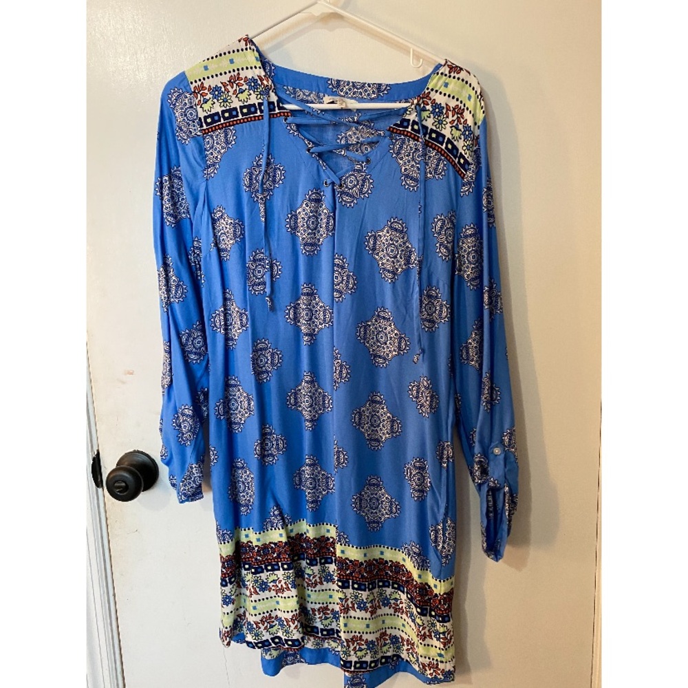 Blue Patterned Dress